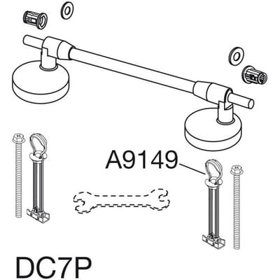 Pressalit special hinge DC7 universal DC7P999