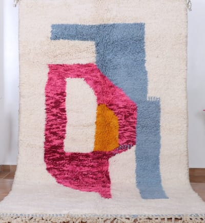 Vloerkleed Kinderkamer - Marokkaans Vloerkleed - 250 x 150 cm - Handgemaakt, Kleurrijk & Uniek - Gemaakt van 100% wol - Hoogpolig Azilal Tapijt