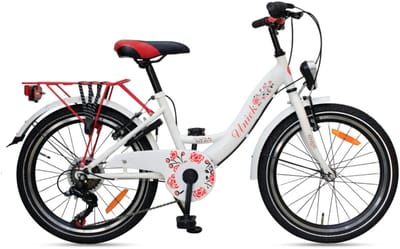 Kinderfiets Uniek 6S 20'' Wit/Rood
