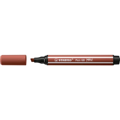 STABILO Pen 68 MAX - Fibre-tip Pen with Thick Chisel Tip - Sienna