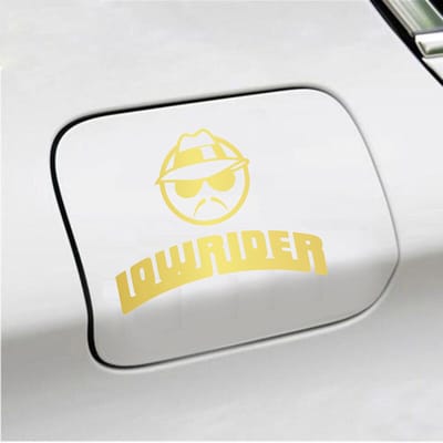 Bumpersticker - Low Rider - 12,5 X 15,6 - Goud