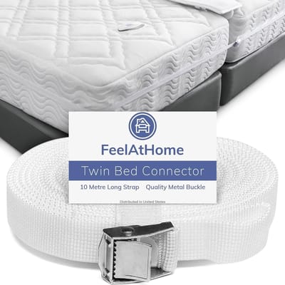 Bed Brug voor Tweepersoonsbed Maken - Universele Matras Verbindingsband 10 Meter met Metalen Gesp