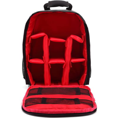 Multifunctionele DSLR digitale camera video rugzak waterdichte buitentas rood