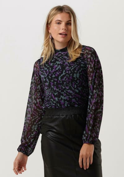 Jansen Amsterdam Lea Tops & T-shirts Dames - Shirt - Zwart - Maat XS