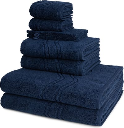 Ross Dames en Heren 2 X Washand 2 X gasten- 2 X douche- 2 X handdoek in een set Cashmere feeling