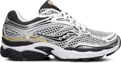Saucony Progrid Omni 9 Sneakers - Leatherlook - Dames - Zilverkleurig - Maat 40