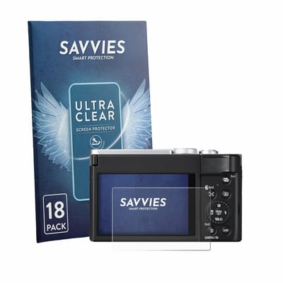 Savvies - Screenprotector voor Panasonic Lumix DC-TZ99E-S - Folie Beschermfolie transparant 18 Stuks