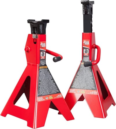 BIG RED AT46002R Torin Steel Jack Stands: 6 ton (12 lbs) capaciteit, rood, 1 paar