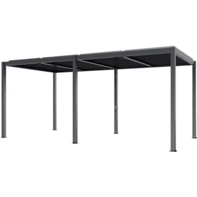Central Park Pergola Met Lamellen Riaci Aluminium Donkergrijs 300x572xh218/230cm