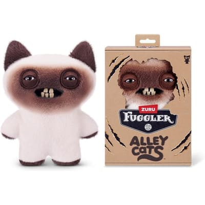 Fuggler Alley Cats Pluche Speelgoed 9 Inch Grappig Lelijk Tanden Monster Knuffeldier Huisdier Kat Pluche Poppen Verzamelspeelgoed voor Kinderen 23.5cm beige