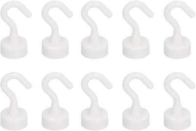 Dailygoods- Magneethakenset 10-delig - Robuuste ABS Haken - Compact - 5 kg Belastbaar - Gebruiksvriendelijk Ontwerp - Lichtgewicht en Duurzaam - Magnetische Haken