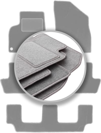 Automatten asgrijs voor: Peugeot 5008 I 7 persoons (2009-2017)