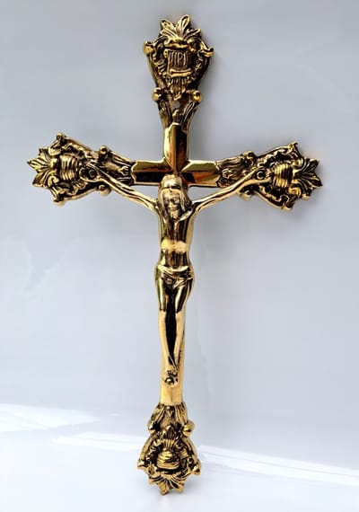 Denza - Heer Jezus christus aan het kruis - BA421P1750 materiaal messing en lengte 32 cm