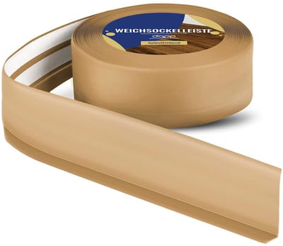DQ-PP ZACHTE PLINT - 15 m - Honing - 50 x 15 mm - PVC - zelfklevend - knikhoek plinten rubberen strip plint hoekprofiel afsluitstrip vloerlijst