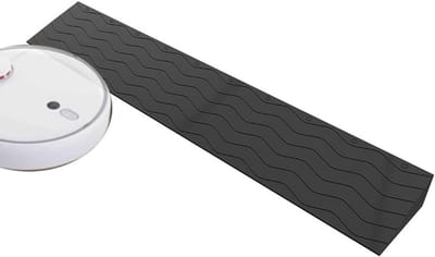 Badkamer Drempelhulp - Rolstoel Oprit - Toegankelijkheid Verbeteren - Antislip Rubber - 100 x 18 x 8 cm - Zwart