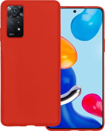 Hoesje Geschikt voor Xiaomi Redmi Note 11 - Sterk & Shockproof - Hoes Cover - Siliconen Case - Rood