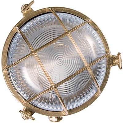 Moretti Luce Buitenwandlamp Tortuga in messing, glas helder