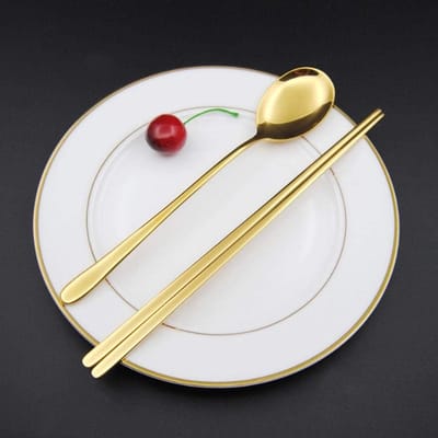 Chopsticks Set van 304 RVS voor Thuisgebruik, Koffiehuis en Restaurant - Koreaanse Stijl, Duurzaam en Elegant