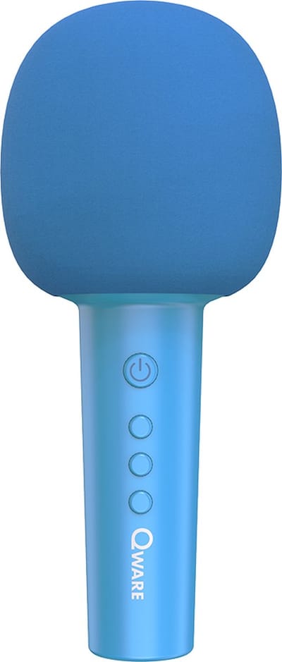 Qware - karaoke microfoon blauw
