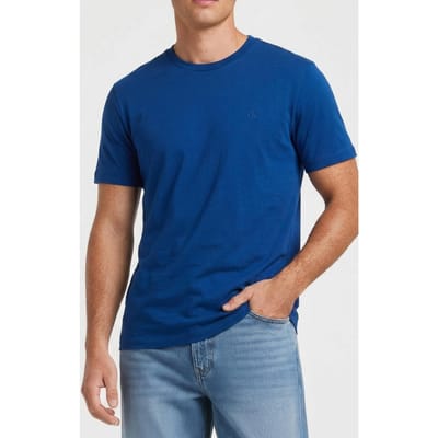 Calvin Klein Ss Supima Tee Chase Blue Taglia: XL | Magliette basic Outlet | Uomo | Blu