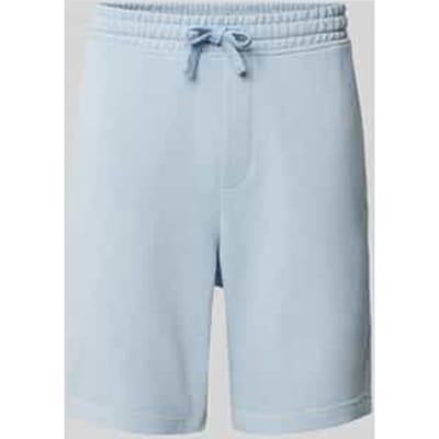 Sweatshorts met labelprint, model 'Nomario'