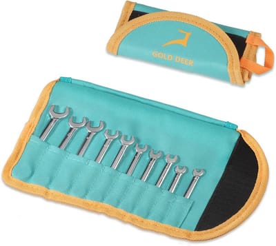 10-delige Mini Moersleutelset 4-11mm met Spiegelafwerking - Ideaal voor Beperkte Ruimte