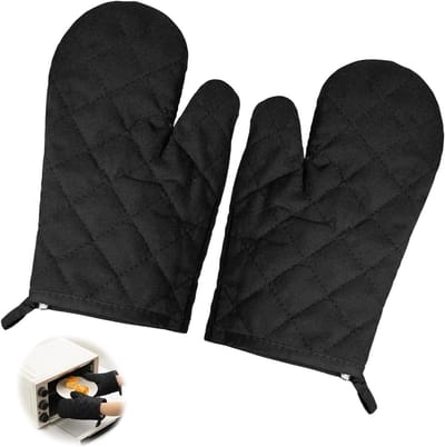 Hittebestendige ovenhandschoen tot 240 °C - ideaal voor grillen, bakken en koken - antislip design met comfortabele katoenen voering voor optimale grip en veiligheid