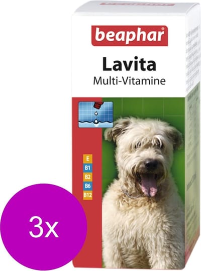 Beaphar Lavita Multi-Vit Hond - Voedingssupplement - Huid - Vacht - 3 x 20 ml