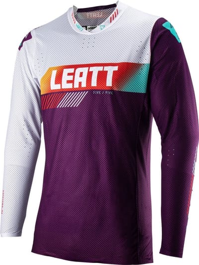 Leatt Moto 5.5 UltraWeld V23 Indigo Wit Paars Motocross Jersey -