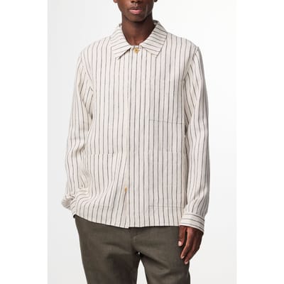 NN.07 Olav Hybrid/blazer Oat Stripe Size: S | Casual Shirts Outlet | Heren | Zwart