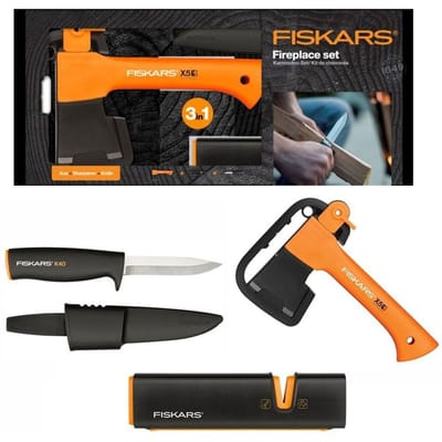 Fiskars x5 fireplace set