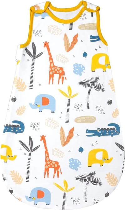 Allecto Premium - Zomerslaapzak 0.5 tog voor baby's van katoen - Giraffe print - 12-18 maanden