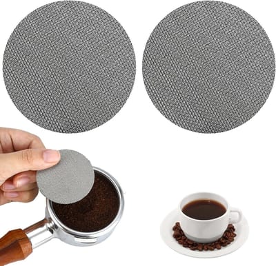 2 Stuks Espresso Puck Screens van RVS 316, 51mm, 150μm Filter voor Sieve Carriers met Opbergdoos en Accessoires voor Koffiezetapparaten