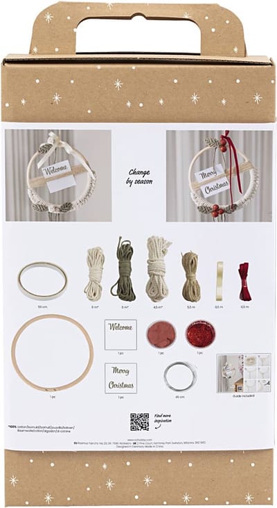 Creativ Company Hobbyset Macramé - Handwerkpakket - Kerstkrans