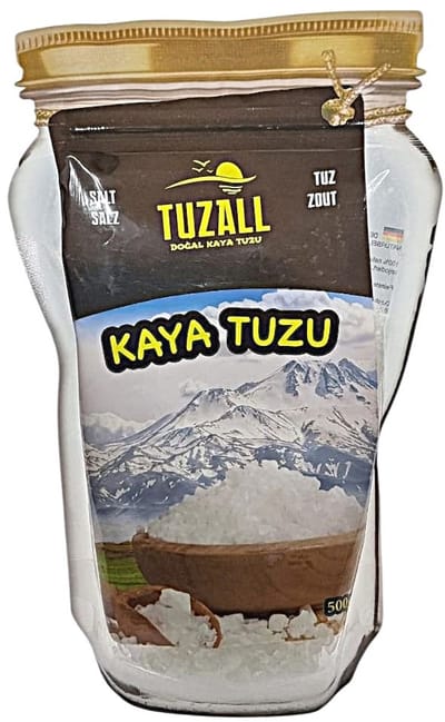 Tuz All Steenzout Grof 100% natuurlijk vrij van additieven 500 g - Kaya tuzu %100 doğal, katkı maddesi içermez - Rock salt Coarse 100% natural, free from additives 500g