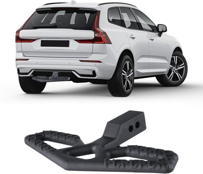 Trekhaak Stap voor 2-Inch Ontvanger, 350 Pond Draagvermogen, Stalen Constructie, Achterbumper Bescherming met Pinslot En Stabilisator, Universele Pasvorm voor Vrachtwagen, Suv, Pick-Up, Trailer