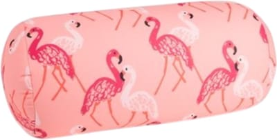 Kuschelmaxx Rolkussen - Sierkussen Rond Cilinder 17 x 33 cm - Flamingo-design - Stevig en zacht - Mooie print - Gevuld met microgranulaat - Vormvast & Wasbaar - Ideaal voor op de bank, bed, auto of op reis - Inclusief Wasnet