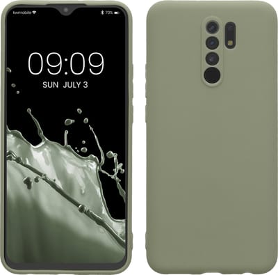 kwmobile telefoonhoesje geschikt voor Xiaomi Redmi 9 - Hoesje voor smartphone - Precisie camera uitsnede - In grijsgroen