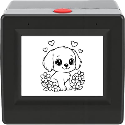 AI Stemstickers Printer Doos Thermische Sticker Maker met Display voor Thuis Studie DIY Projecten Zwart