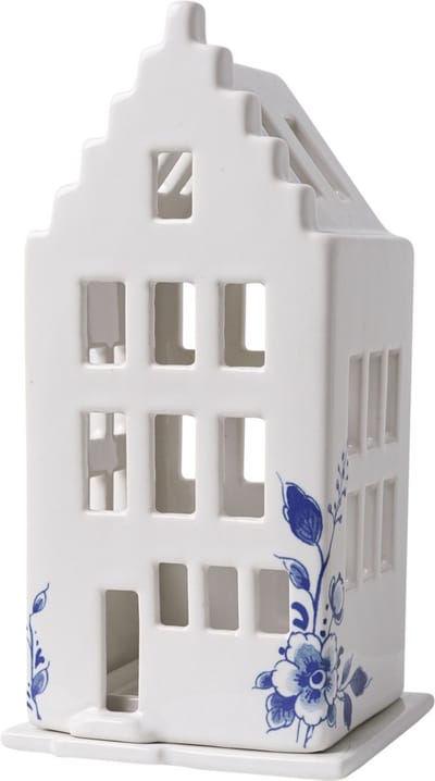 Waxinelichthouder huis - trapgevel - 17 cm