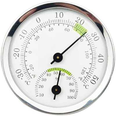 Dailygoods- Hygrometer Binnen - Vochtigheidsmeter - Temperatuurmeter - Draagbaar - Geschikt voor Broeikas - Eenvoudig te Bedienen - Nauwkeurige Metingen - Vochtmeter