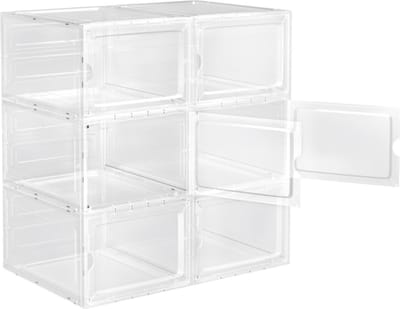 Bolt Edge Schoenenbox Deluxe - Transparant - 6 Stuks - Sneakerbox - Opbergsysteem