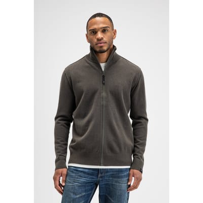 Butcher of Blue Clifton Full Zip Mocha Brown Size: S | Cardigans Outlet | Heren | Bruin
