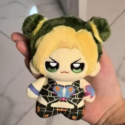 Mini Anime Bizarre Avontuur Cujoh Jolyne Pluche Pop Hanger Jolyne Cujoh Knuffel Pop Bedrukte Speelgoed Fans Verjaardagscadeau Verzamelen 10cm black