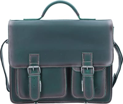 Greenburry Aktetas leer 39 cm - cm ( Zoll) - dark green