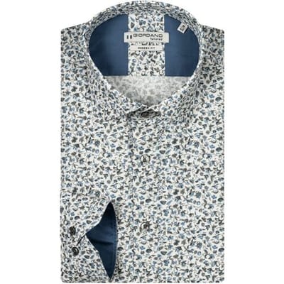 Giordano Overhemd Maggiore Allover Small Flower Pattern Dark Navy / male