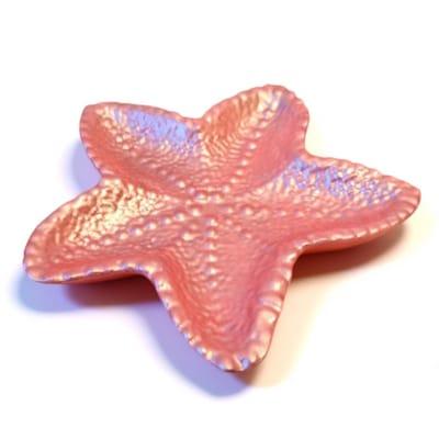 Radey's Zeester Schaaltje Metallic Roze - 10x10x2 cm - Sieraden schaaltje - Theelichthouder