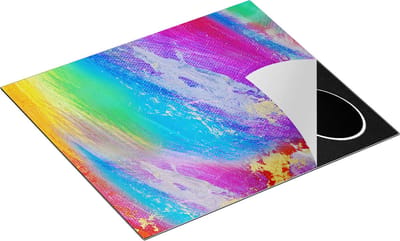Chefcare Inductie Beschermer Abstracte Kunst - Kleurvolle Hand Gemaakte Acryl - 60x50 cm - Afdekplaat Inductie - Kookplaat Beschermer - Inductie Mat