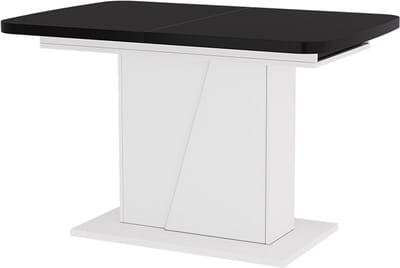 Vicco Eettafel Fenaro, Zwart/Wit, 120-160 x 80 cm uitschuifbaar