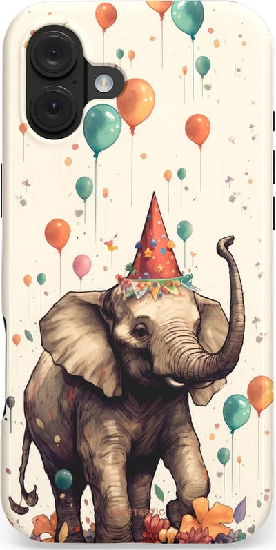 Casetastic hoesje geschikt voor Apple iPhone 16 Plus - MagSafe - Dubbellaagse bescherming - Ballonparade - Fashion Case - Crème Donkergrijs